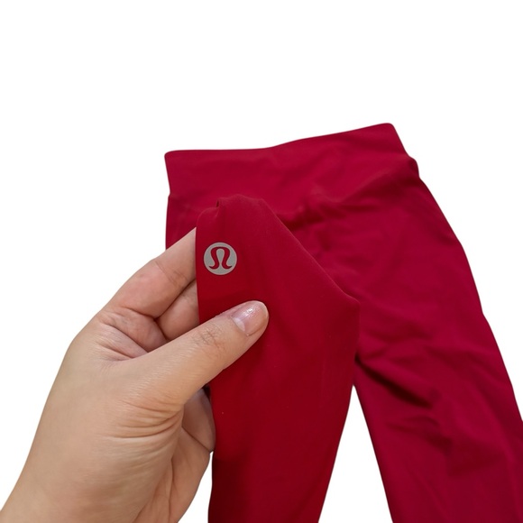 Lululemon Base Pace High Rise Running Tights Leggings 28" Dark Red Size 8 - Picture 4 of 4